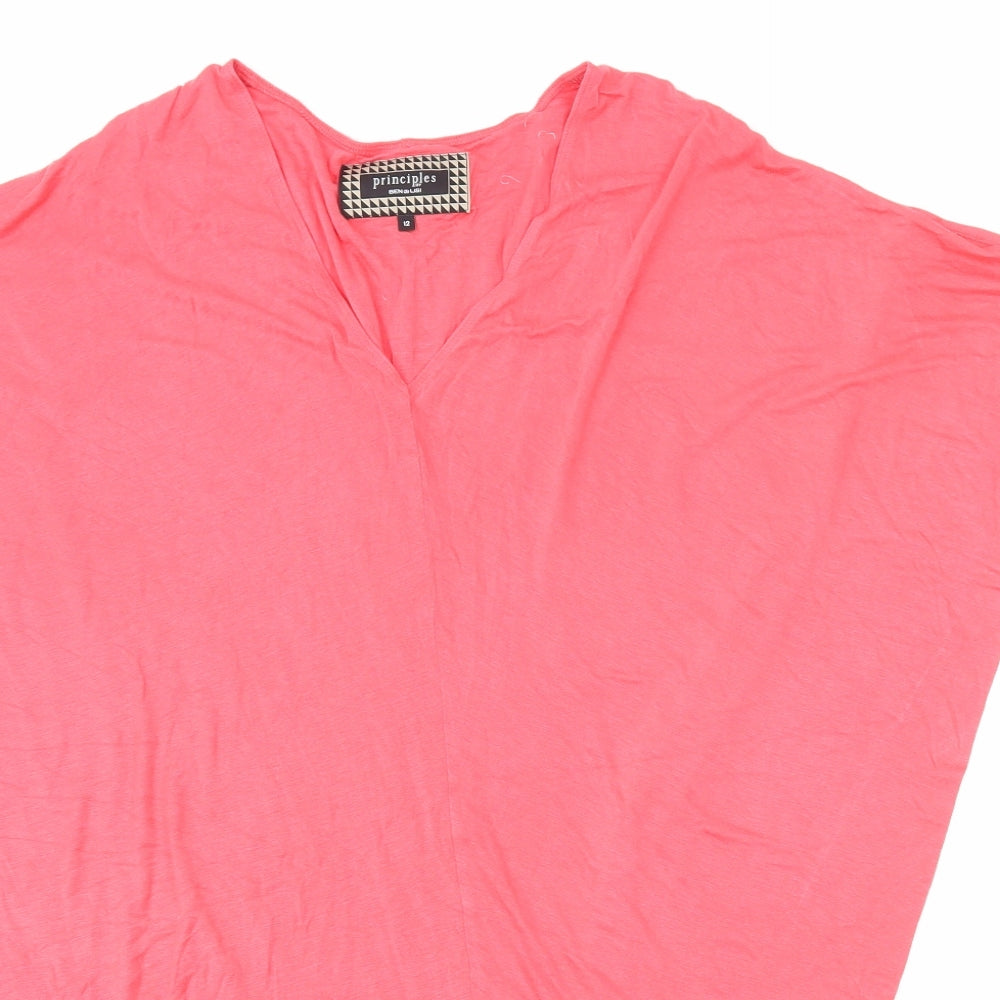 Womens UK Size 12 Principles Pink Basic Blouse