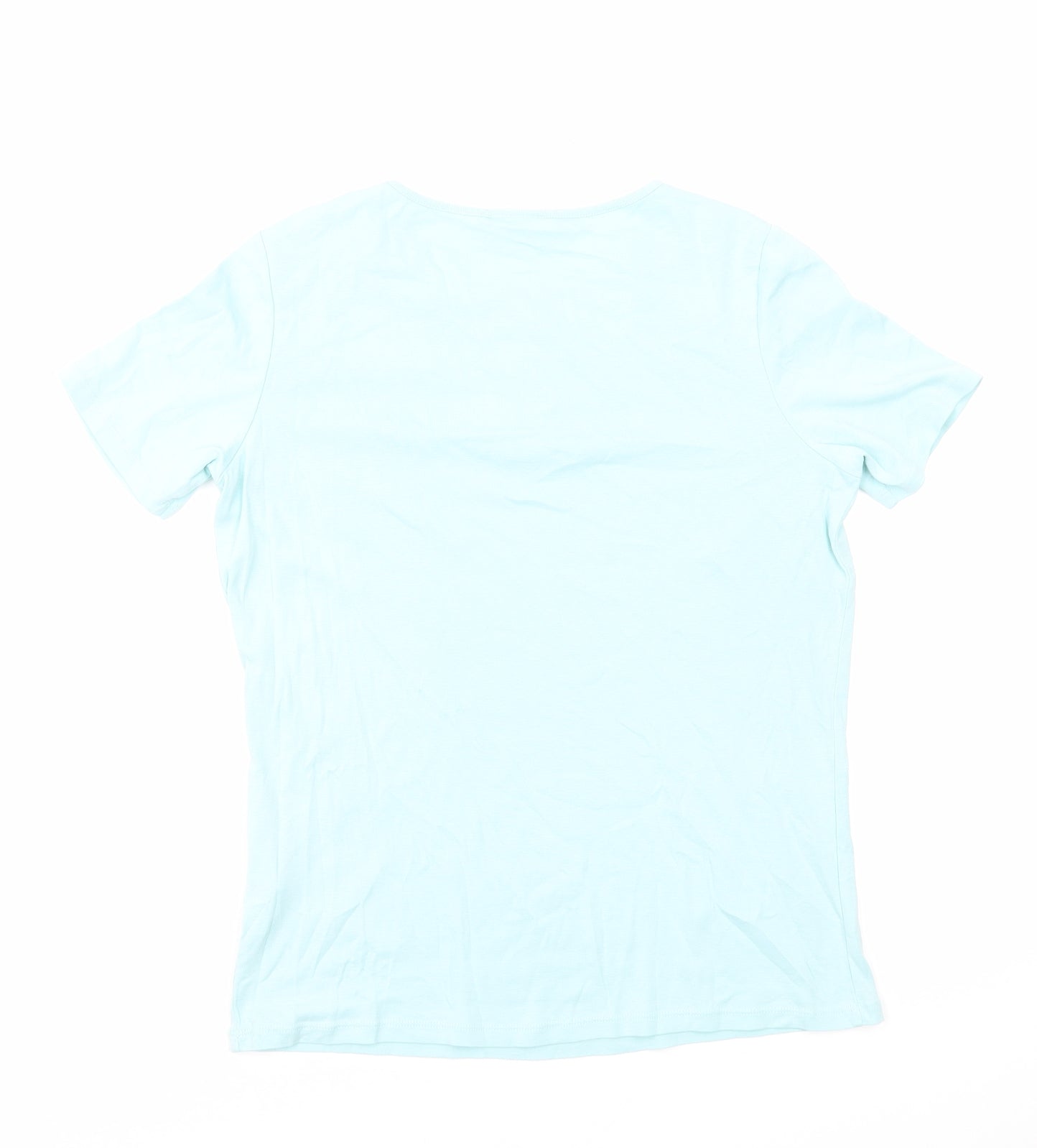 Womens UK Size 14 Damart Blue Basic T-Shirt