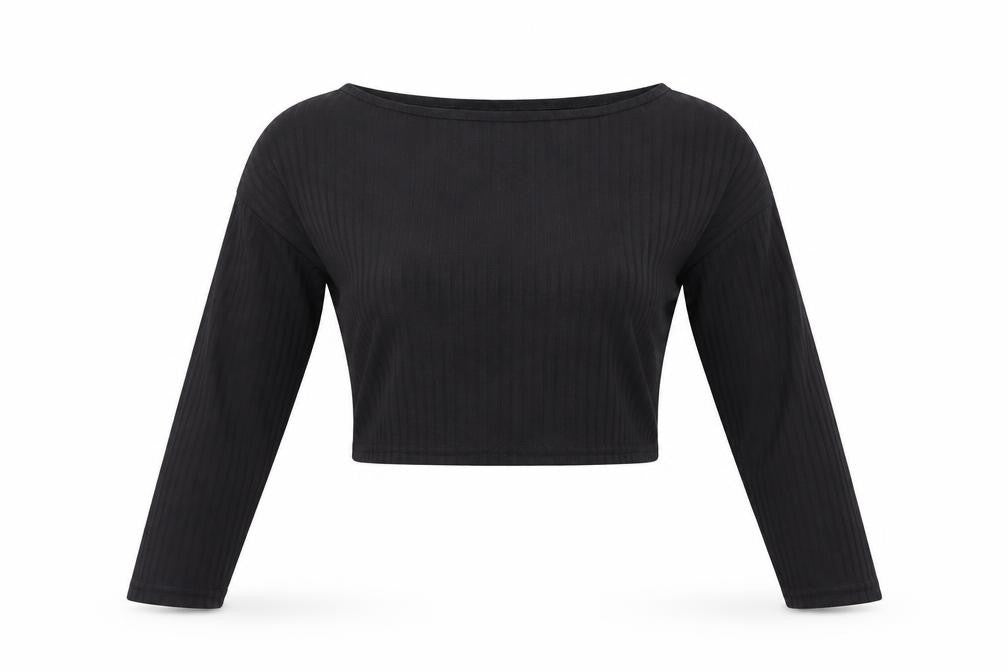Womens UK Size 10 Nasty Gal Blue Cropped T-Shirt