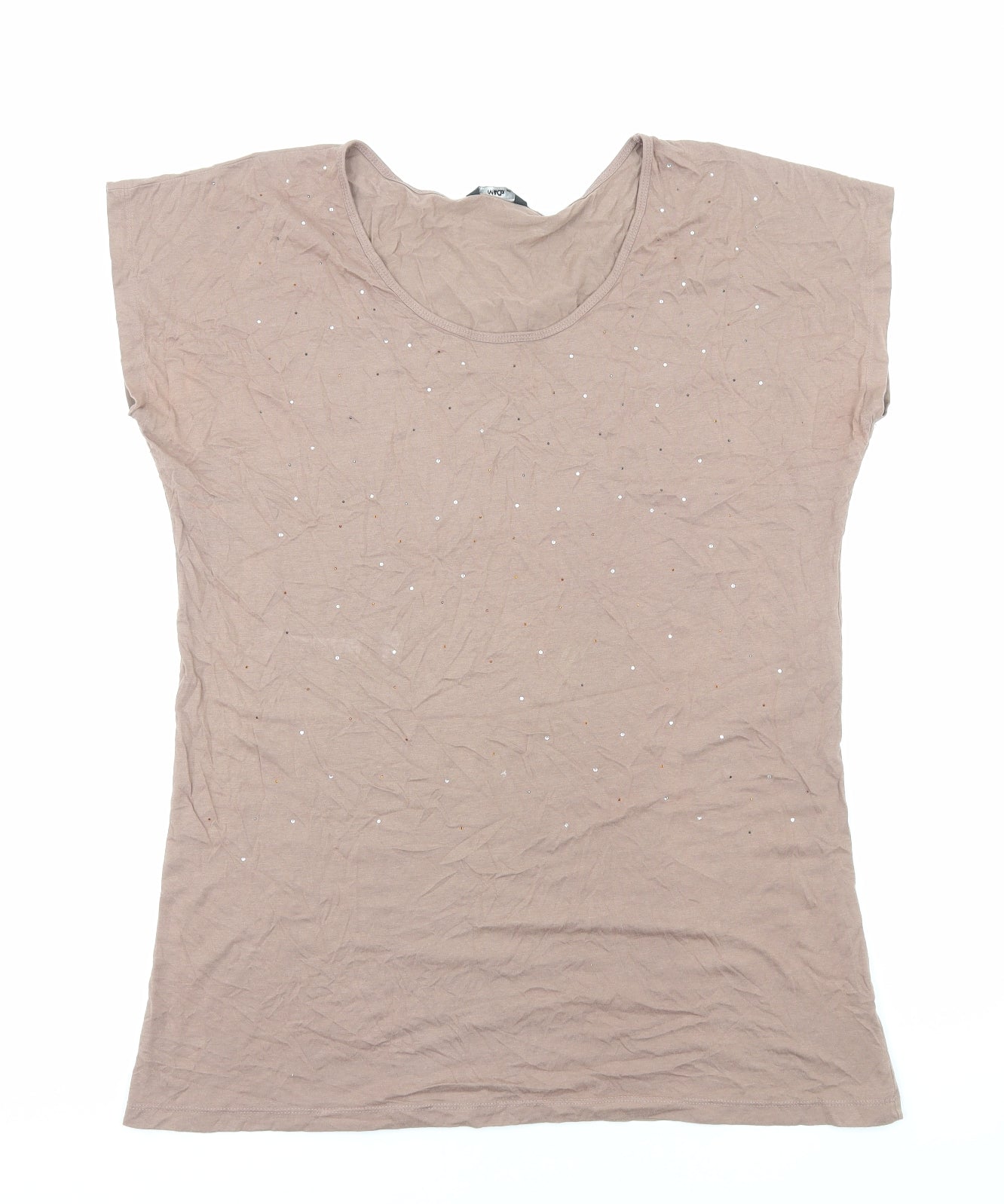 Womens UK Size 2XL M&Co Brown Basic T-Shirt