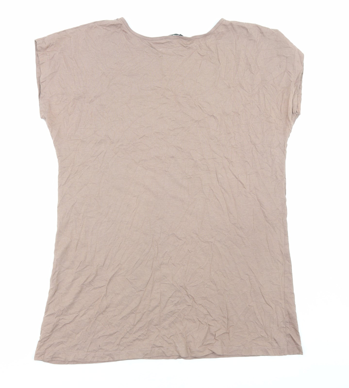 Womens UK Size 2XL M&Co Brown Basic T-Shirt