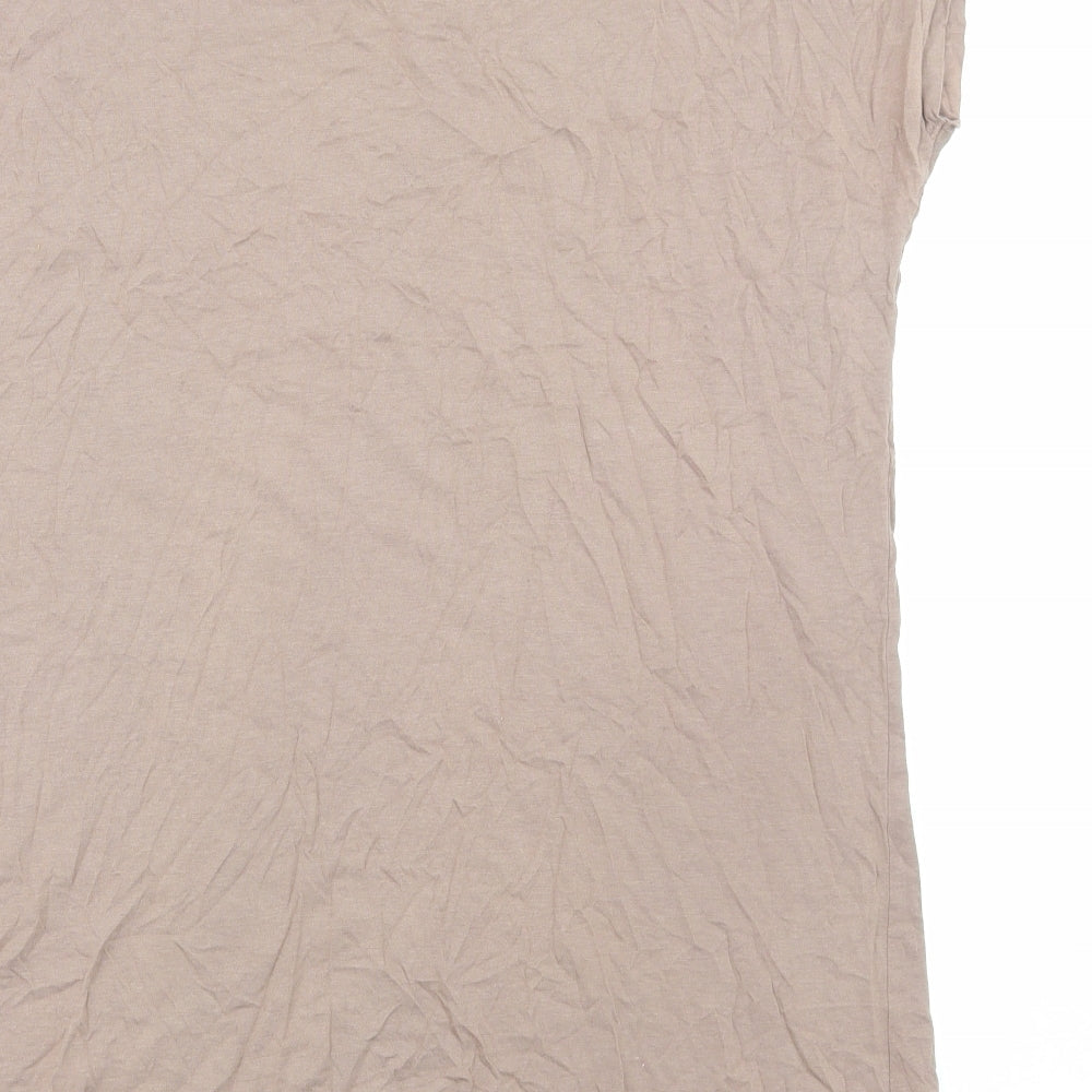 Womens UK Size 2XL M&Co Brown Basic T-Shirt