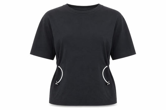 Womens UK Size M John Lewis Black Basic T-Shirt