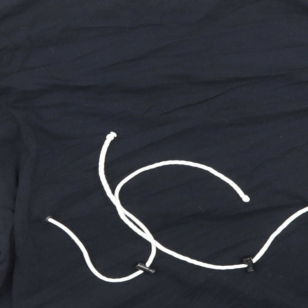 John Lewis Womens Black Cotton Basic T-Shirt Size M Round Neck