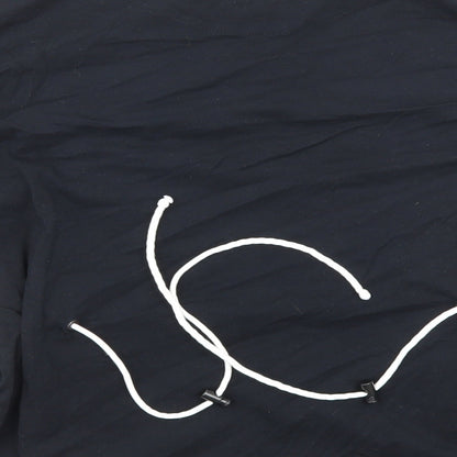 John Lewis Womens Black Cotton Basic T-Shirt Size M Round Neck