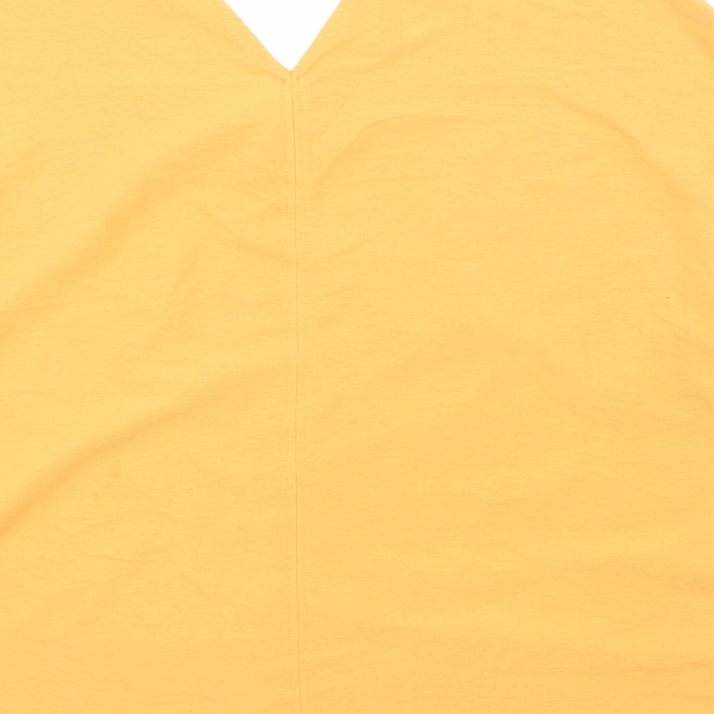 Primark Womens Orange Polyester Basic Blouse Size 12 V-Neck