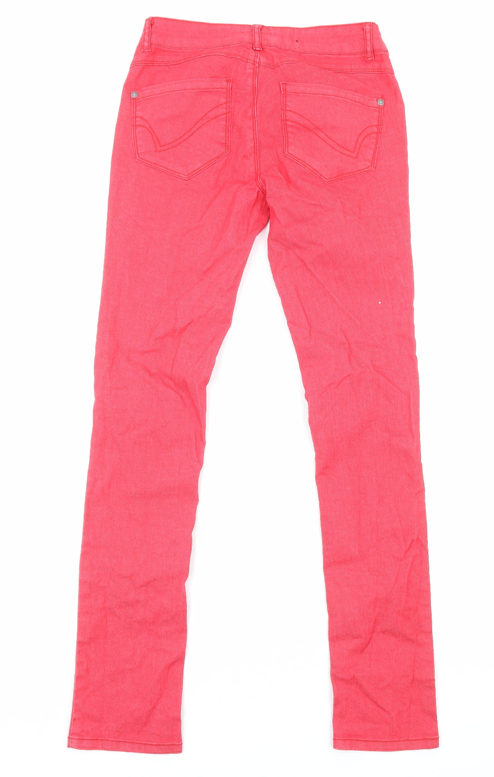 Only Womens Red Cotton Skinny Jeans Size S L32 in Regular Zip