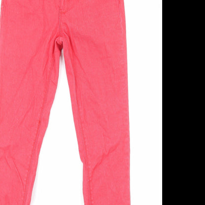 Only Womens Red Cotton Skinny Jeans Size S L32 in Regular Zip