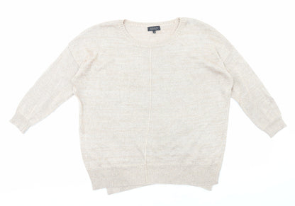Womens UK Size 14 Soon Gold Pullover Jumper