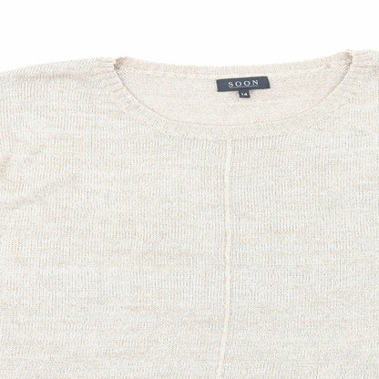 Womens UK Size 14 Soon Gold Pullover Jumper