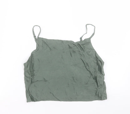Womens UK Size S Zara Green Camisole Tank