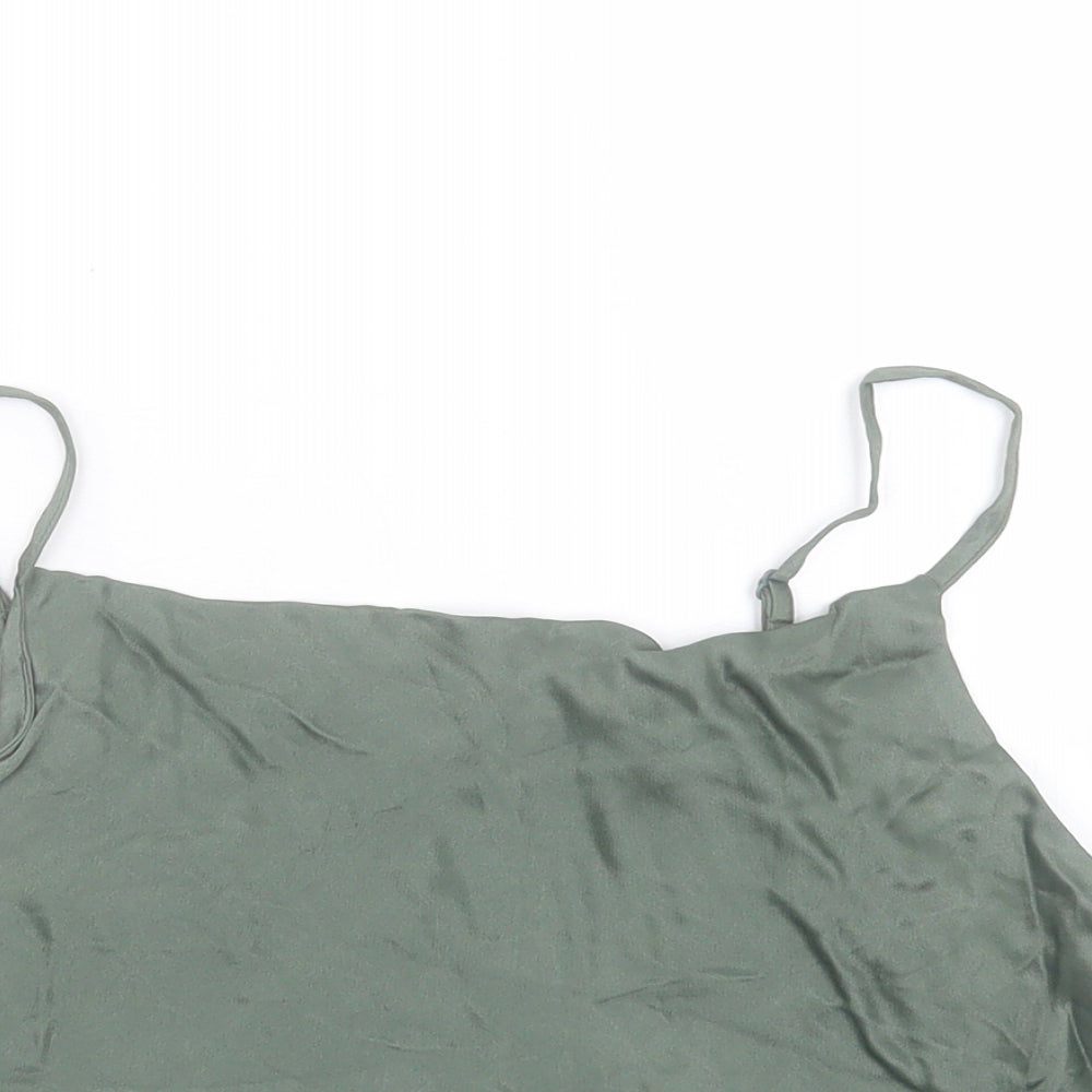 Womens UK Size S Zara Green Camisole Tank