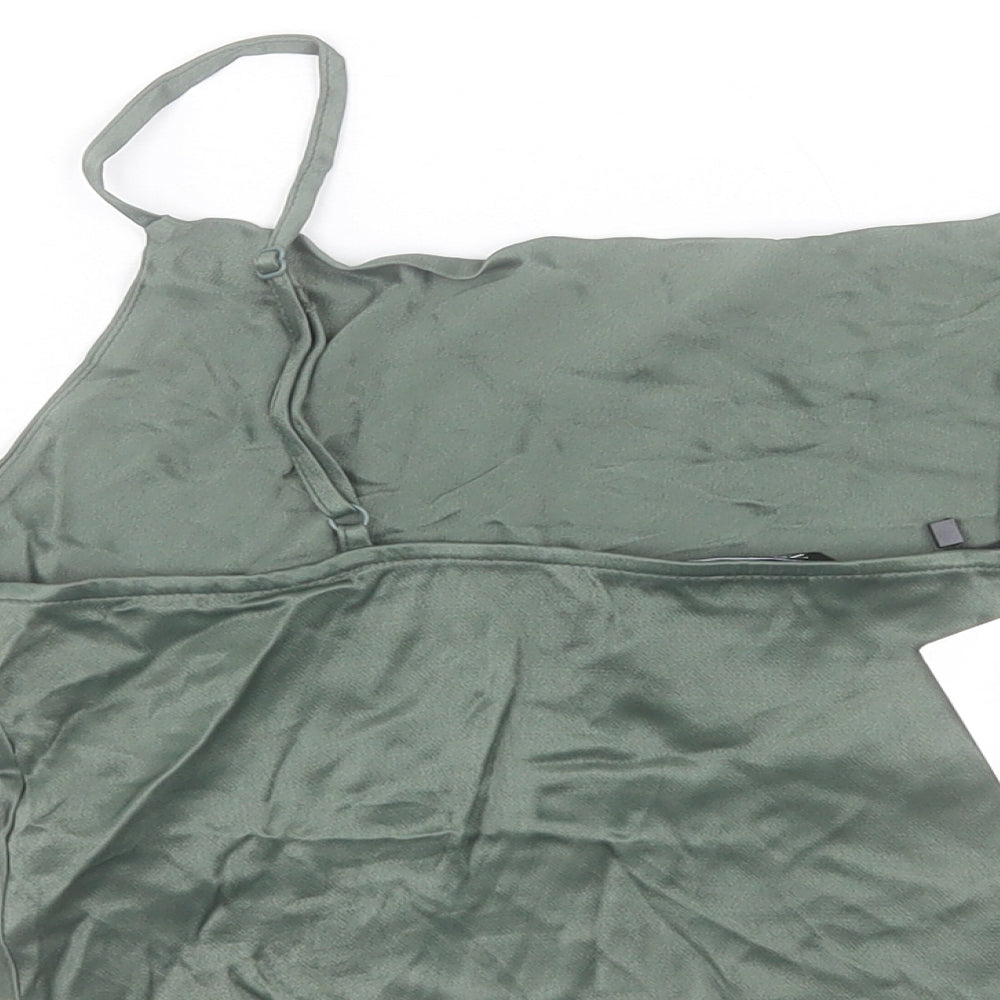 Womens UK Size S Zara Green Camisole Tank