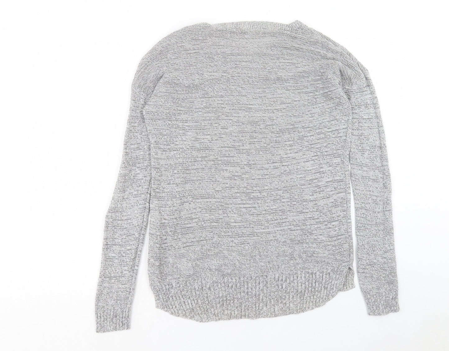 Cotton On Womens Grey Round Neck Cotton Pullover Jumper Size S