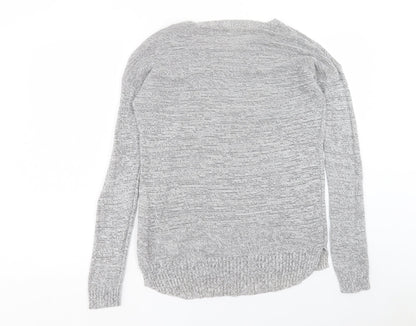 Cotton On Womens Grey Round Neck Cotton Pullover Jumper Size S