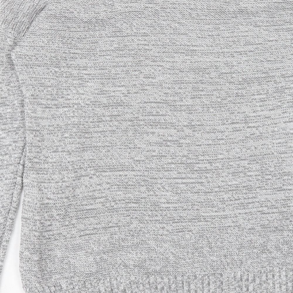 Cotton On Womens Grey Round Neck Cotton Pullover Jumper Size S