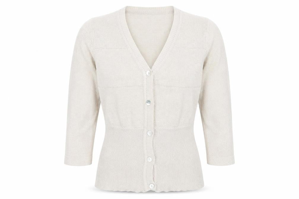 Womens UK Size M Bonmarché Beige Cardigan Jumper