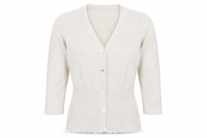Womens UK Size M Bonmarché Beige Cardigan Jumper