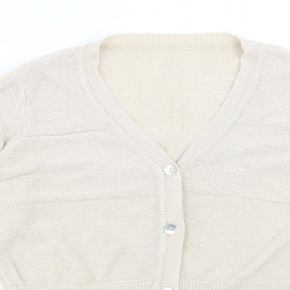 Womens UK Size M Bonmarché Beige Cardigan Jumper