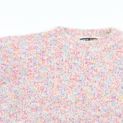 SheIn Womens Multicoloured Round Neck Acrylic Pullover Jumper Size S