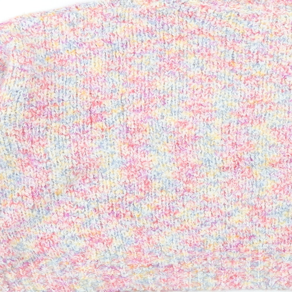 SheIn Womens Multicoloured Round Neck Acrylic Pullover Jumper Size S