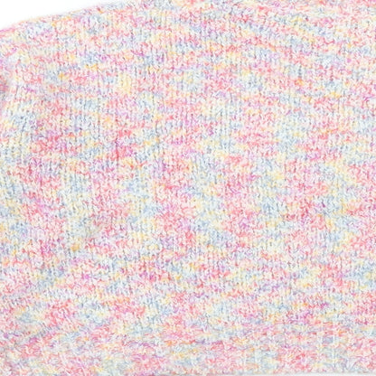 SheIn Womens Multicoloured Round Neck Acrylic Pullover Jumper Size S