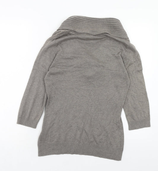 Alex & CO Womens Green V-Neck Cotton Pullover Jumper Size 10