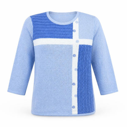 Womens UK Size S Mudflower Blue Pullover Jumper