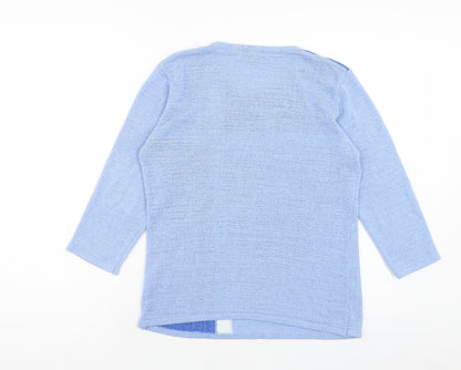 Womens UK Size S Mudflower Blue Pullover Jumper
