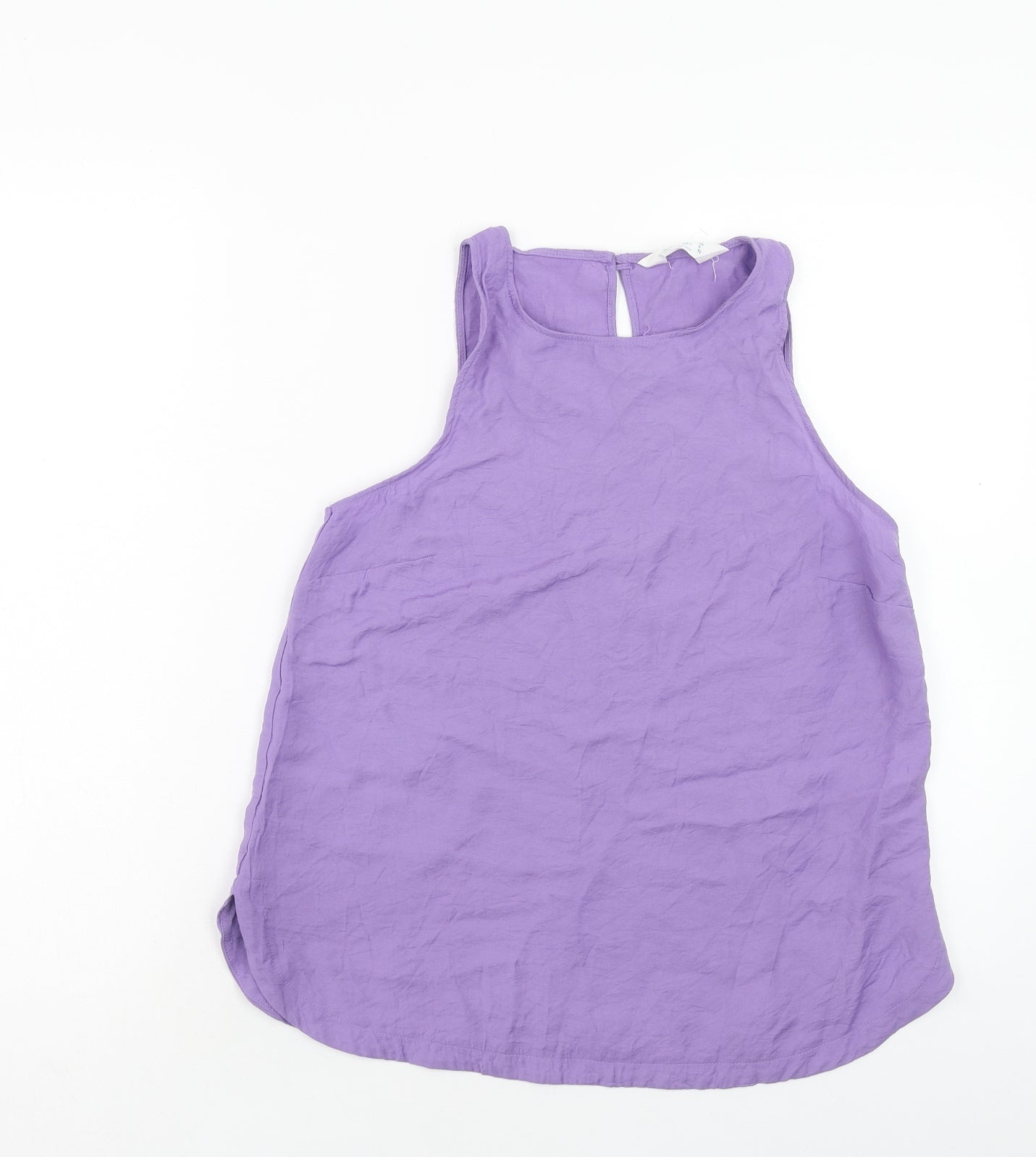 Primark Womens Purple Viscose Basic Tank Size 10 Round Neck
