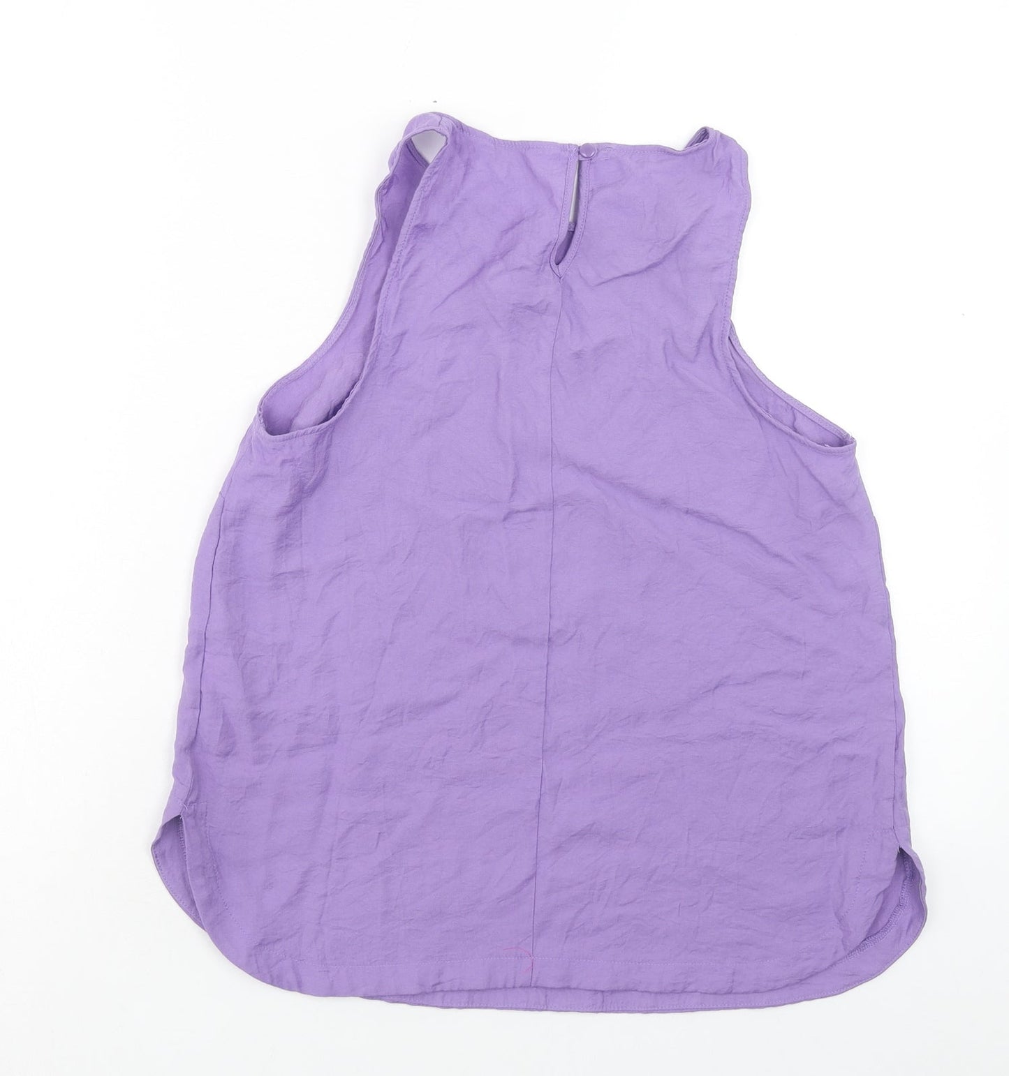 Primark Womens Purple Viscose Basic Tank Size 10 Round Neck