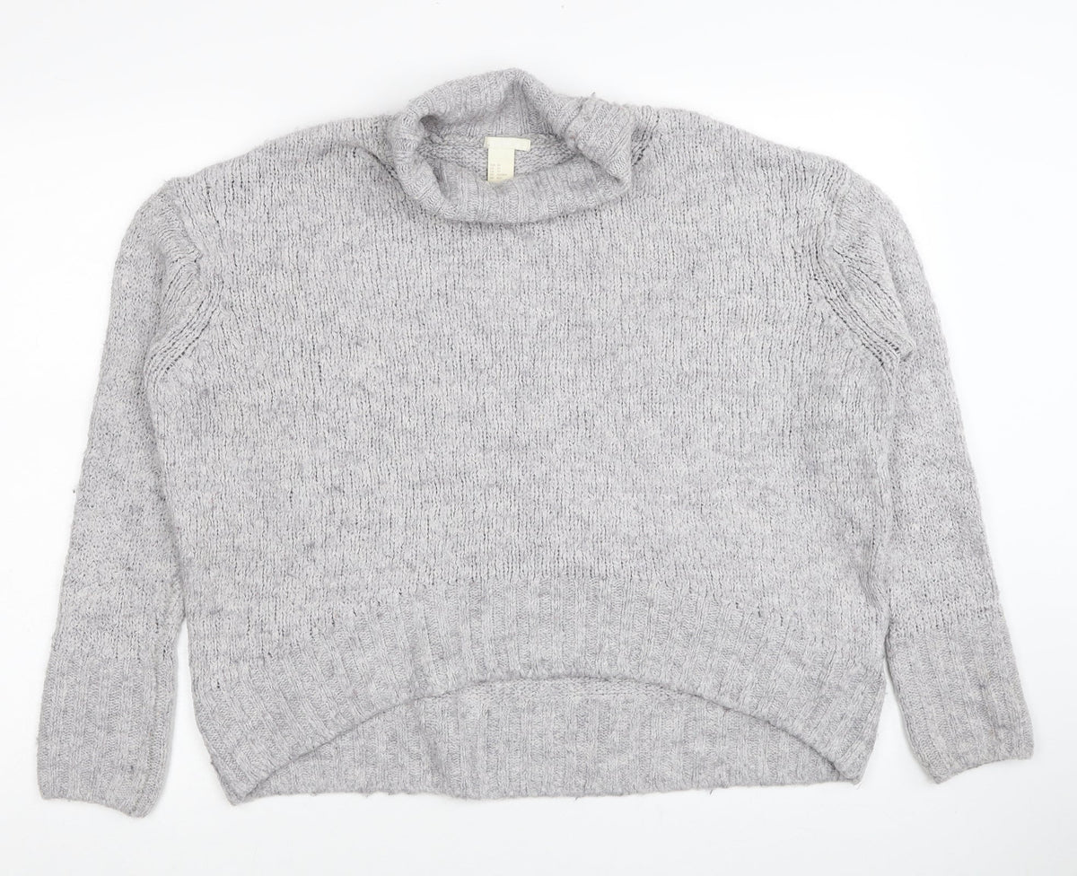 Womens UK Size XS H&M Grey Pullover Jumper
