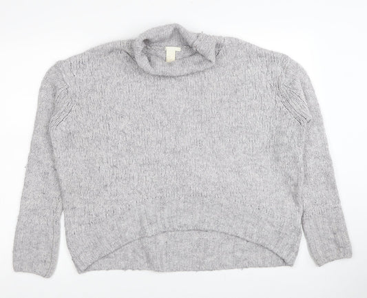 Womens UK Size XS H&M Grey Pullover Jumper