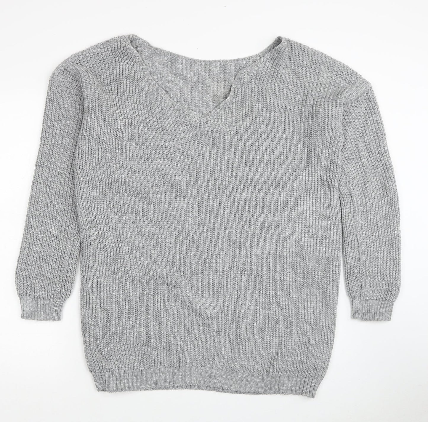 Womens UK Size S Boohoo Grey Pullover Jumper