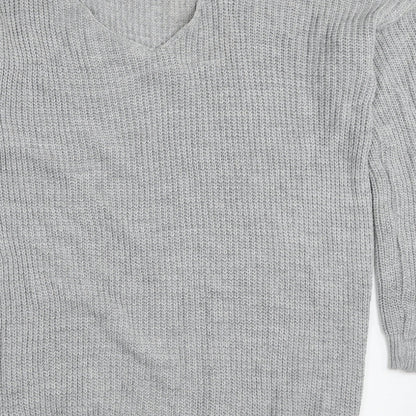 Womens UK Size S Boohoo Grey Pullover Jumper