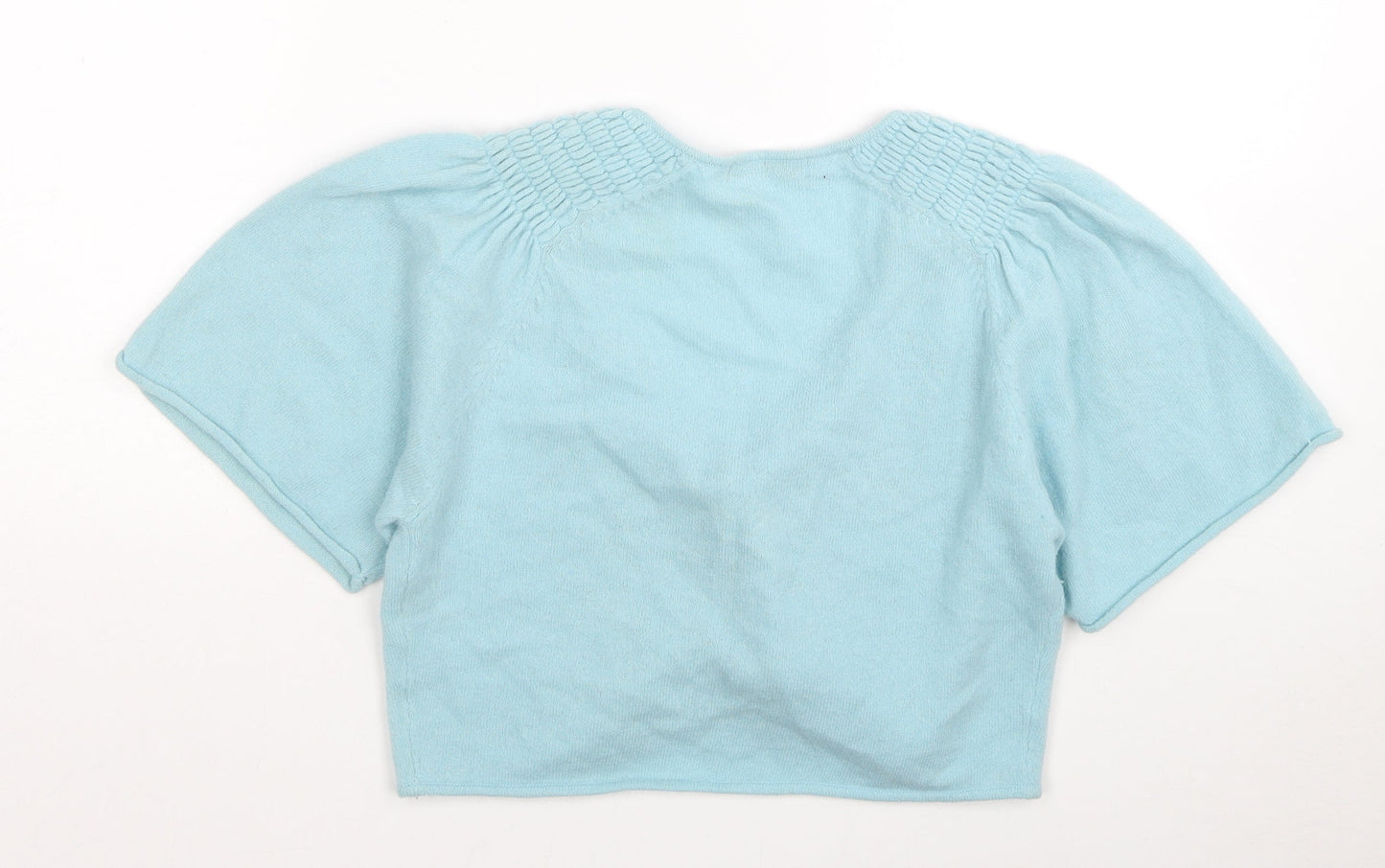 Womens UK Size S Paraphrase Blue Shrug Jumper