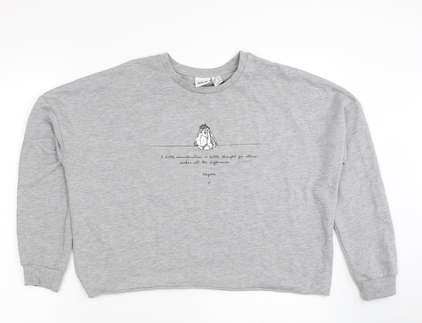 Womens UK Size 4 Disney Grey Pullover Sweatshirt
