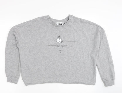 Womens UK Size 4 Disney Grey Pullover Sweatshirt