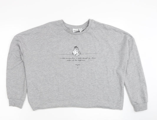 Womens UK Size 4 Disney Grey Pullover Sweatshirt
