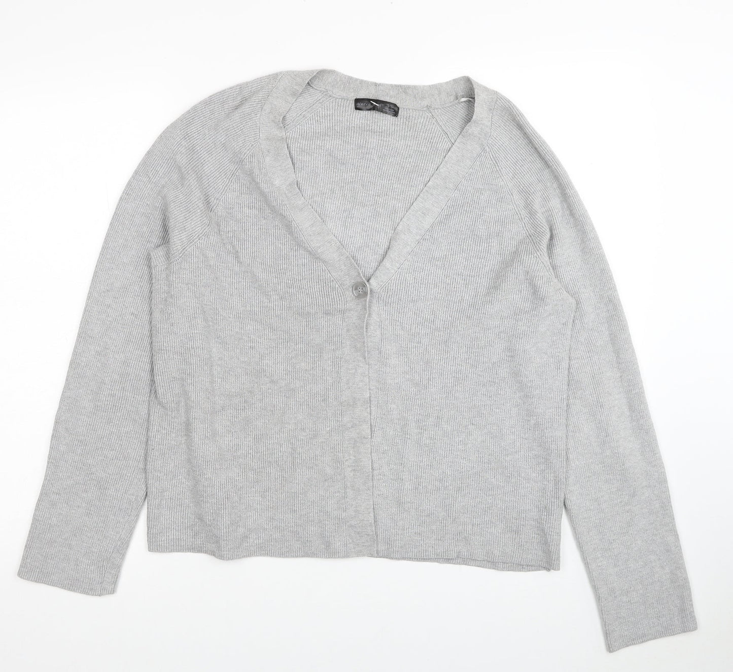 Womens UK Size XL Verve Ami Grey Cardigan Jumper