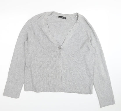 Womens UK Size XL Verve Ami Grey Cardigan Jumper