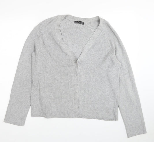 Womens UK Size XL Verve Ami Grey Cardigan Jumper