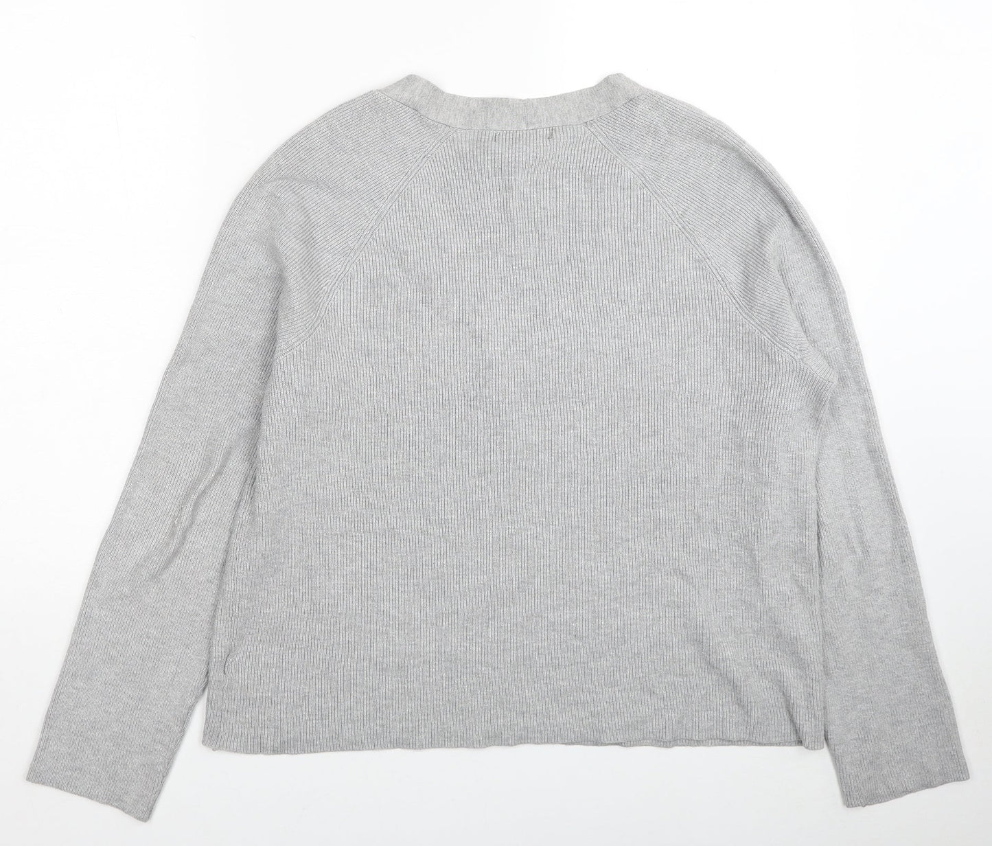 Womens UK Size XL Verve Ami Grey Cardigan Jumper