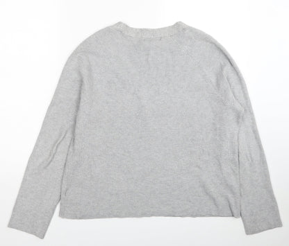 Womens UK Size XL Verve Ami Grey Cardigan Jumper