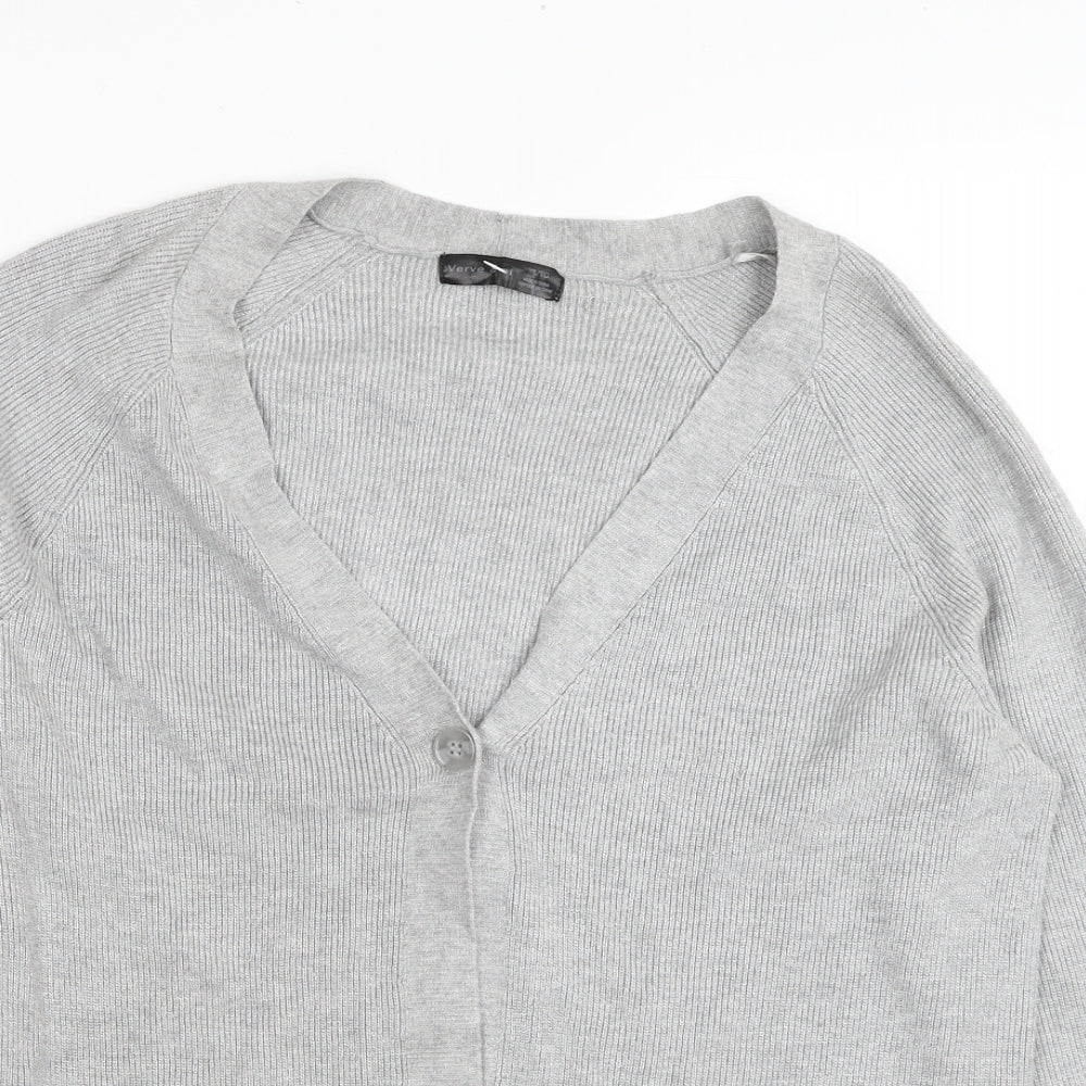 Womens UK Size XL Verve Ami Grey Cardigan Jumper