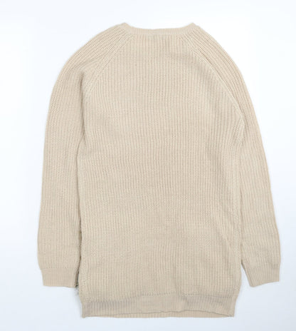Womens UK Size 8 PEP&CO Beige Pullover Jumper