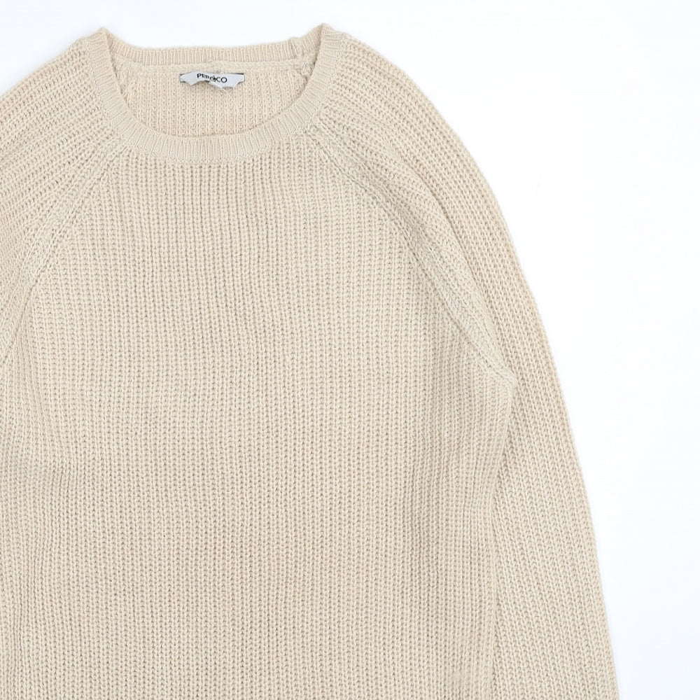 Womens UK Size 8 PEP&CO Beige Pullover Jumper