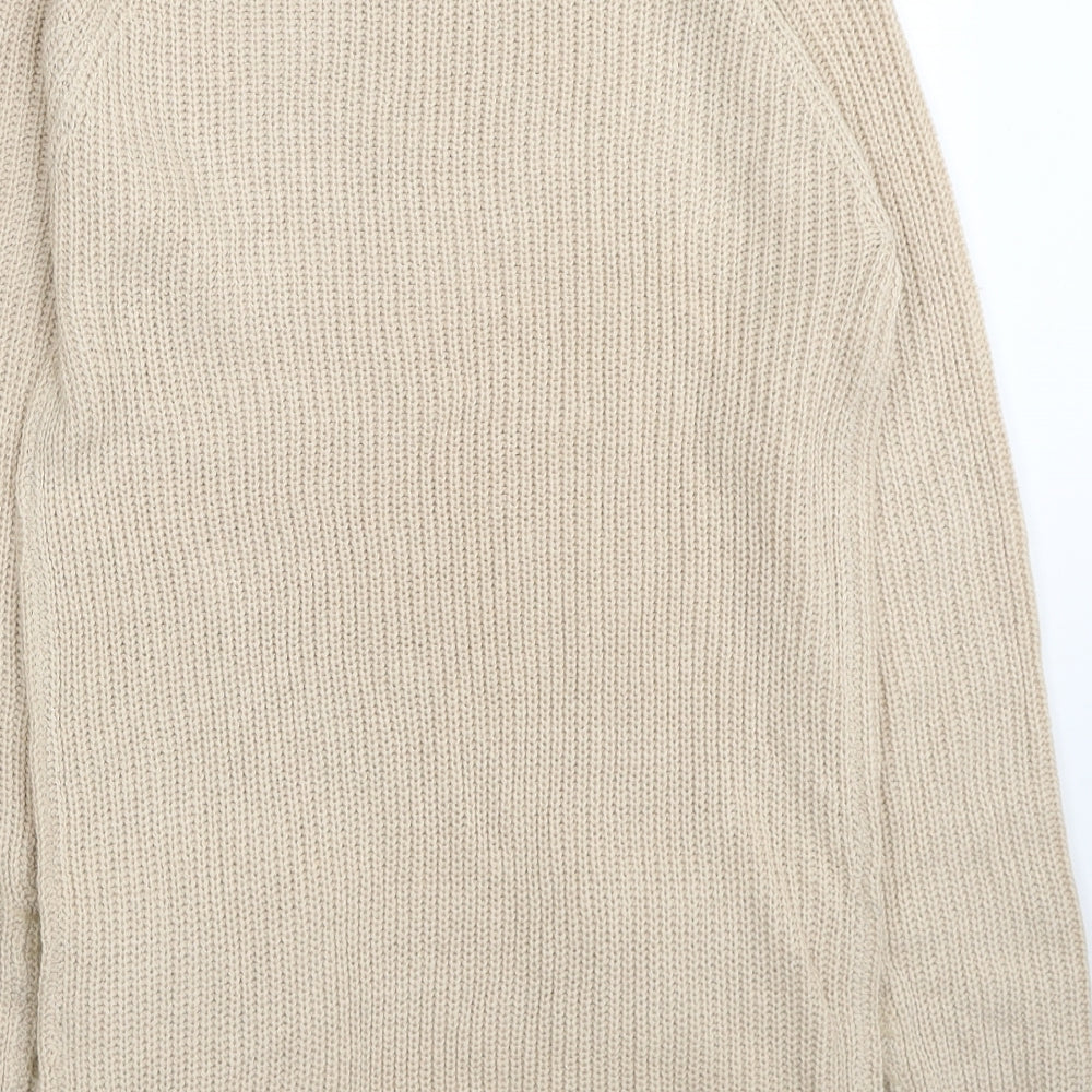 Womens UK Size 8 PEP&CO Beige Pullover Jumper