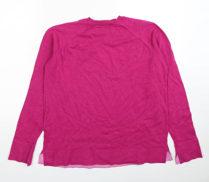 Womens UK Size 12 Preworn Pink Pullover Jumper