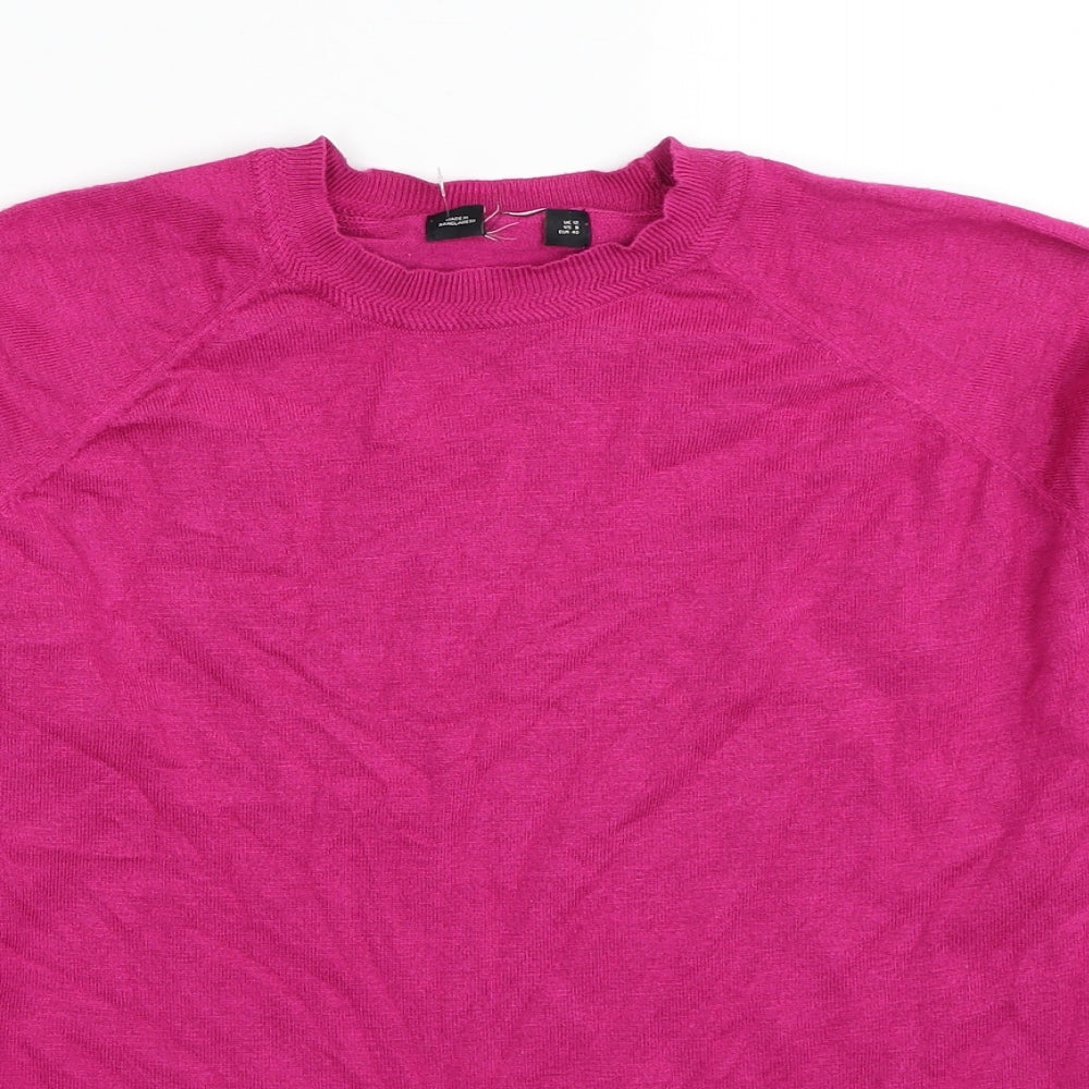 Womens UK Size 12 Preworn Pink Pullover Jumper